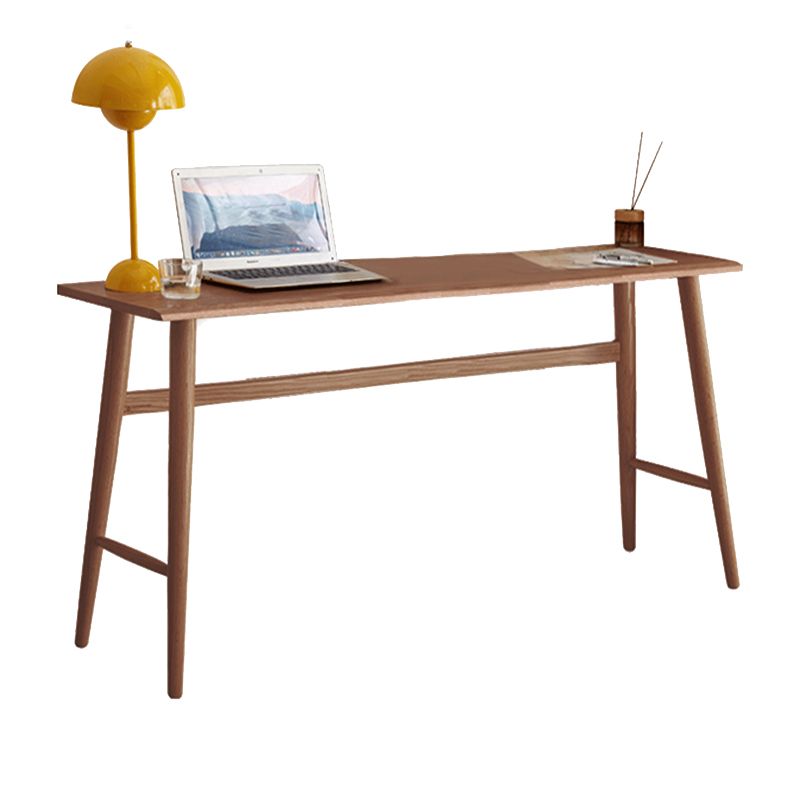 Solid Wood Home Office Desk Contemporary Trestle Base Writing Desk