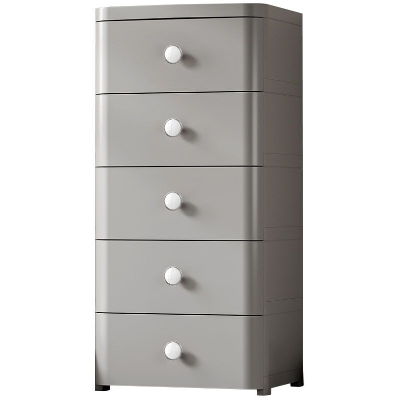 Contemporary Youth Armoire Plastic 5-drawer Bedroom Armoire for Home