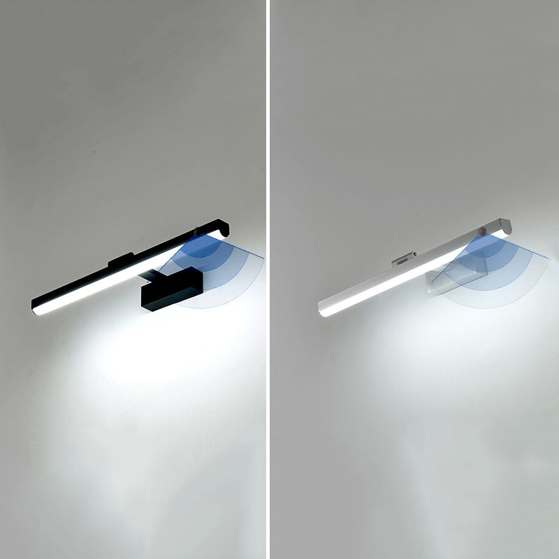 Modern Minimalist Style Elongated Wall Mounted Vanity Lights Acrylic 1 Light Vanity Wall Light Fixtures