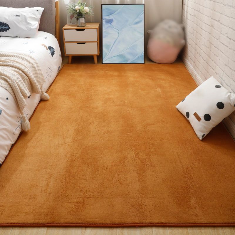 Relaxing Solid Shag Carpet Polyester Area Rug Stain Resistant Indoor Rug for Home Decoration