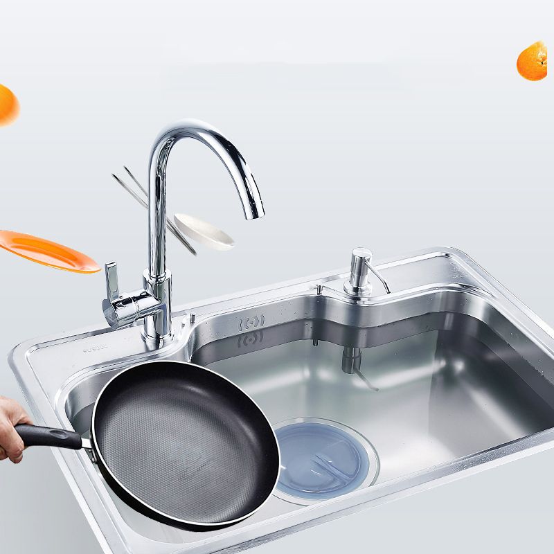 Modern Workstation Sink Stainless Steel with Drain Strainer Kit Kitchen Sink