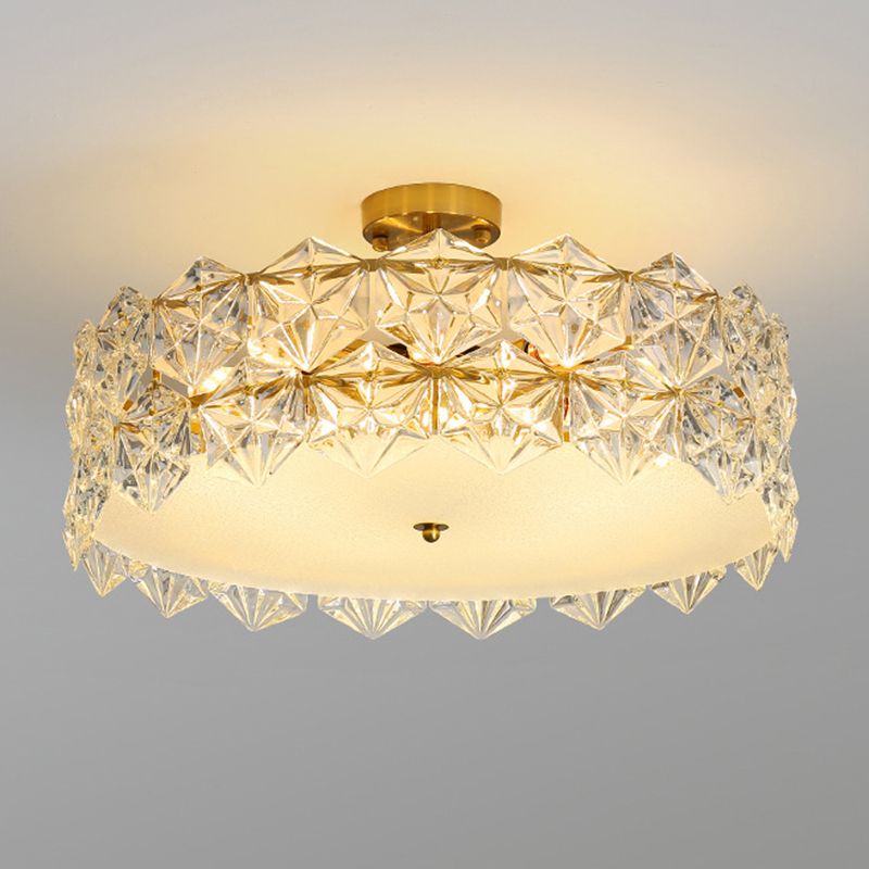 Creative Ceiling Light Modern Glass Flush Mount Light Fixture for Sitting Room