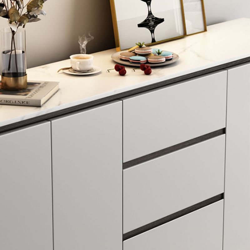 Contemporary Sideboard Cabinet Stone Sideboard Table with Doors for Kitchen