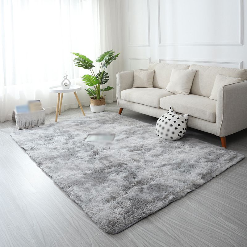 Minimalist Carpet Tie Dye Print Modern Polyester Carpet Non-Slip Backing Shag Rug for Living Room