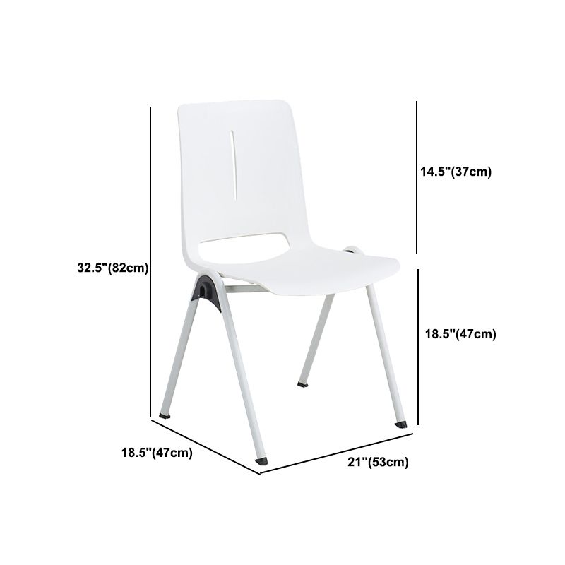 18" Wide Contemporary Desk Chair Armless Plastic Office Chair