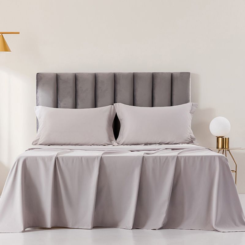 Sheet Sets Cotton Solid Color Breathable Wrinkle Resistant Super Soft Bed Sheet Set