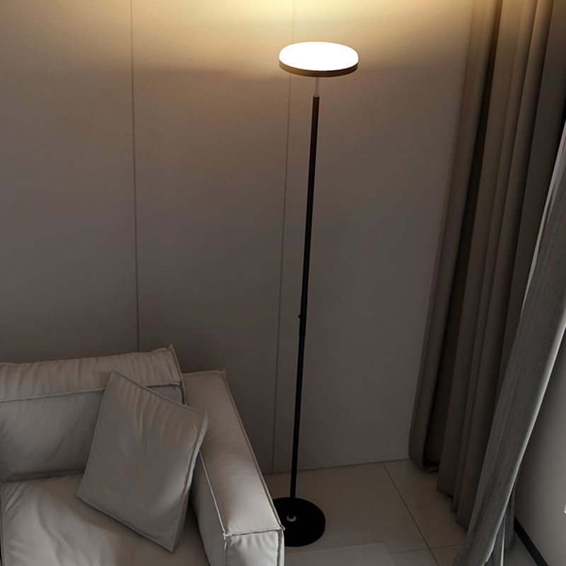 Modern Simple aluminum Floor Lamp Circle shape Floor Light with Acrylic Shade for Bedroom