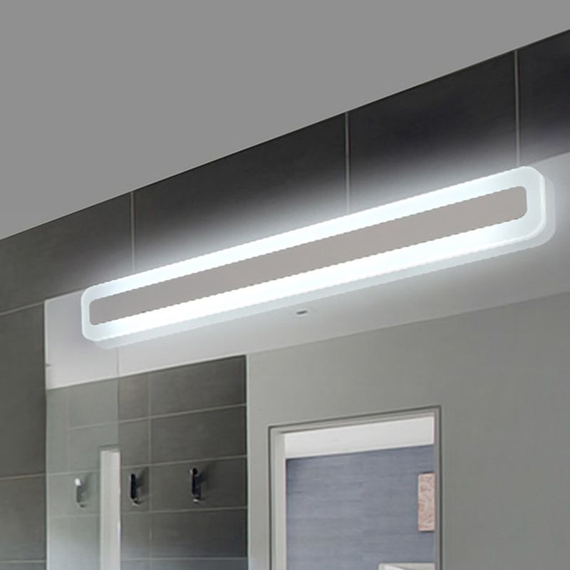 1 luces de sombra lineal matones de pared moderna iluminación de pared de espejo de estilo simple en plata