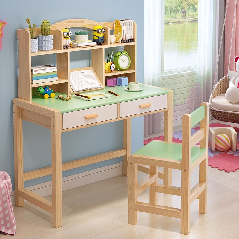 Home Drawing Desk Solid Wood Writing Desk with Storage Drawer