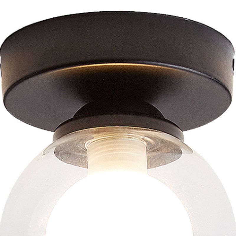 Modern Ceiling Light 1-Light Round Ceiling Mount Light with Glass Shade for Aisle