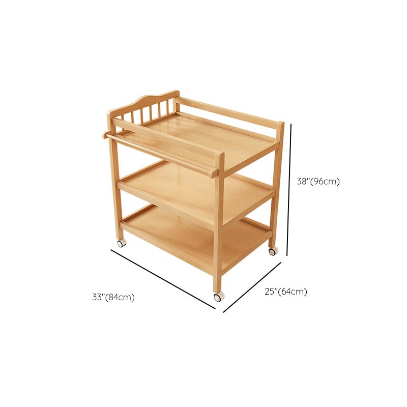 Modern Solid Wood Baby Changing Table Arch Top Changing Table