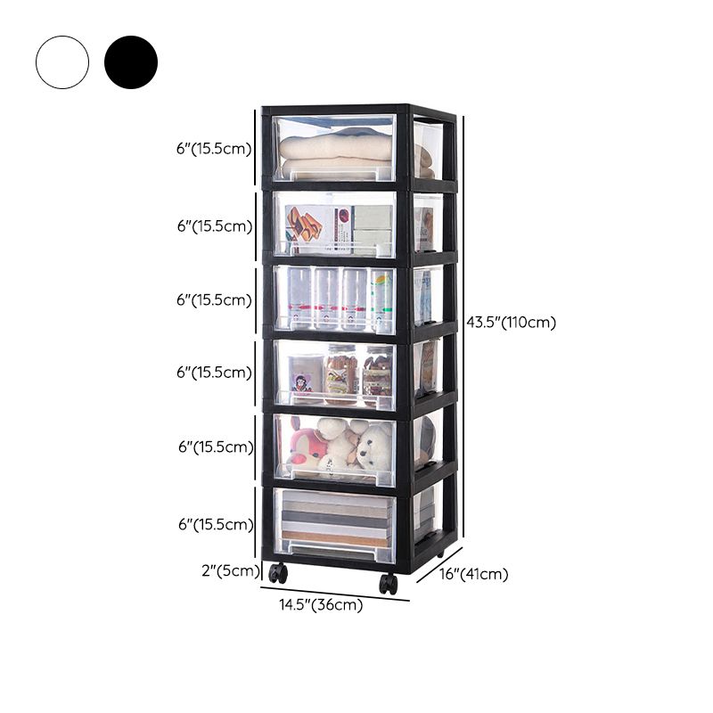 Modern Plastic File Cabinet Drawers Filing Cabinet with Castors