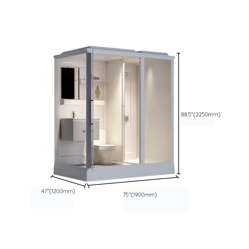 Modern Framed Shower Stall Clear Tempered Shower Stall for Bathroom