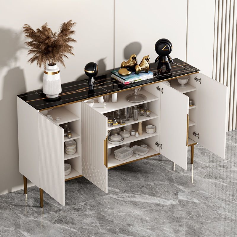 Stone Modern Sideboard Adjustable Shelves Dining Room Sideboard