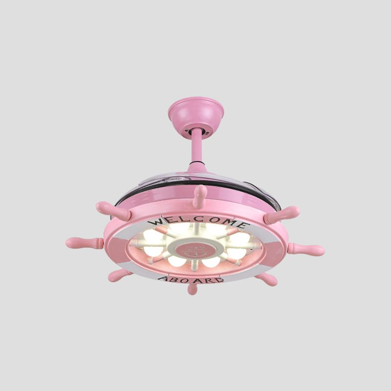 Modern Style Ceiling Fan Lighting Metal 8 Light Ceiling Fan Lamp for Children's Room