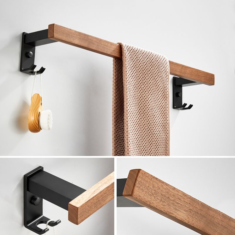 Walnut Bathroom Set Black Metal Bathroom Accessories Hardware Set