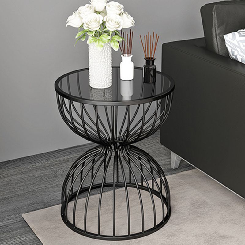 Glam Accent Table Nightstand Stone Bed Nightstand for Bedroom