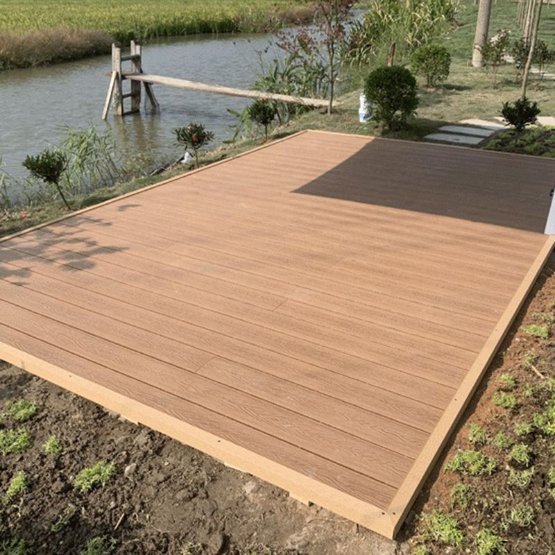 Deck Plank Outdoor Wooden Striped Pattern Waterproof Floor Board