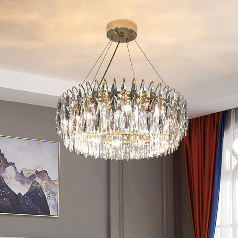 Géométrie de style contemporain Lumières de lustre 6 Lumières lisses de cristal Lumières