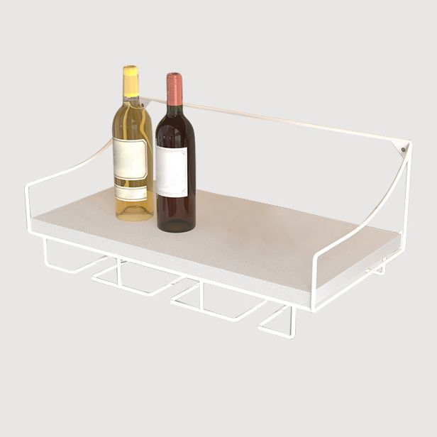 Modern Metal Wine Holder Rack 16.9" x 9" x 7" Wall Mounted Wine Jail with Shelf