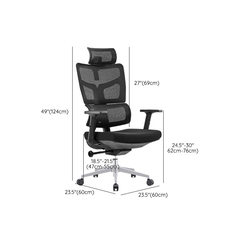 Removable Arms Office Chair Adjustable Seat Height Desk Chair with Wheels