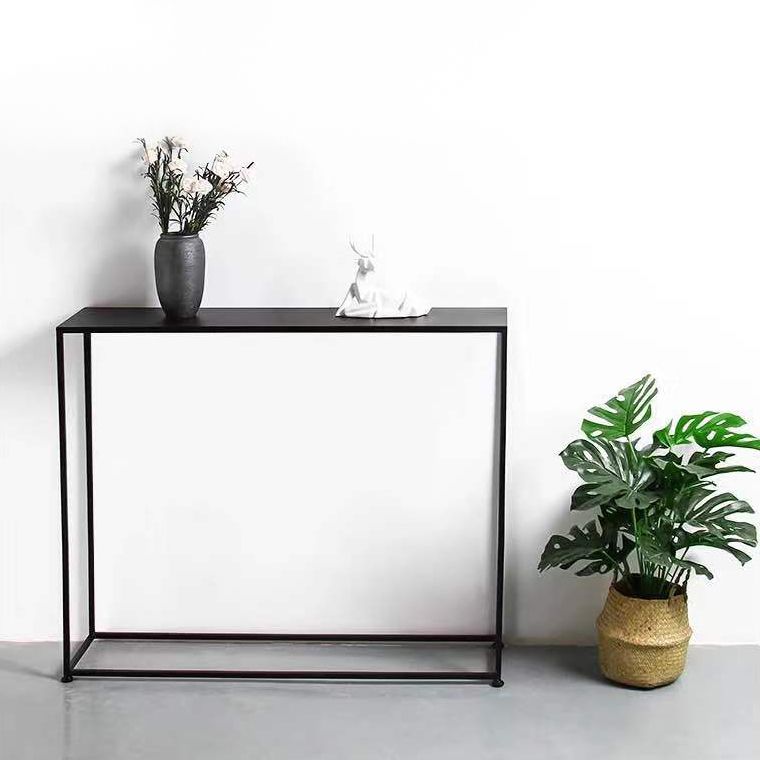 Contemporary Iron Frame Console Table Rectangle Scratch Resistant Console Sofa Table