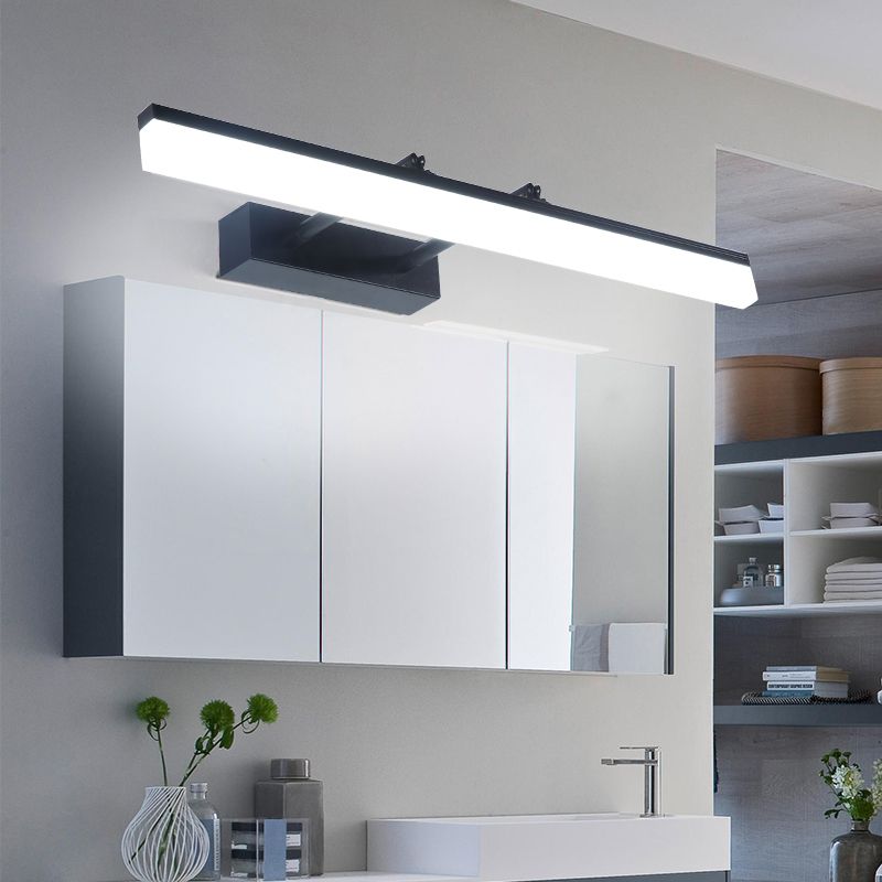 Minimalistische Spiegel -LED -Wandleuchtenleuchten mit Acrylschatten für Badezimmer