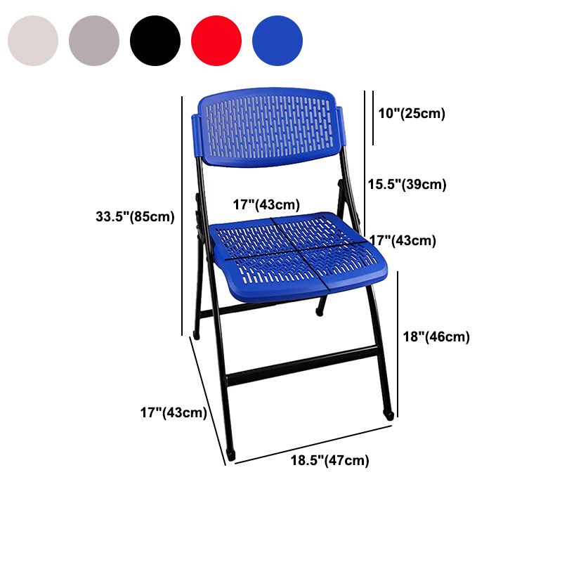 Metal Frame Conference Chair Modern Armless Plastic Folding Chair