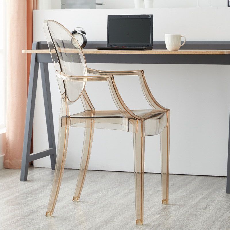 Scandinavian Design Arm Plastic Side Chair Open Back Side Chair