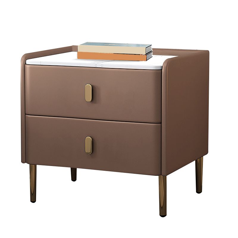 Modern & Contemporary Nursery Nightstand with Drawers Solid Wood Flat Top