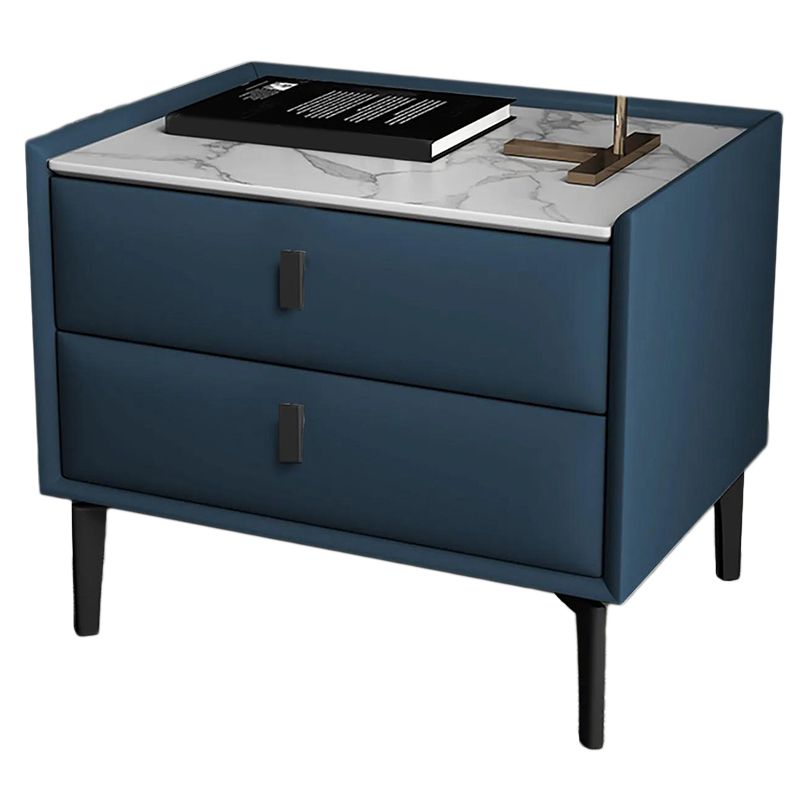 Modernism Night Table Storage Bed Nightstand with 2 Drawers for Home