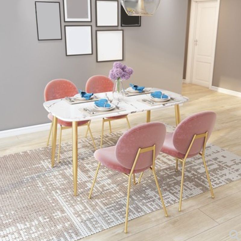 Upholstered Dining Chair Glam Style Side Chair for Dining Room