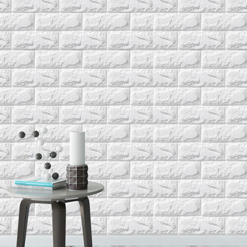 Modern Wall Tile PVC 3D Embossed Self-Adhesive Waterproof Indoor Wall Panel