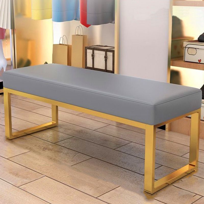 Modern Rectangle Foam Bench Solid Color with Legs Bench for Living Room