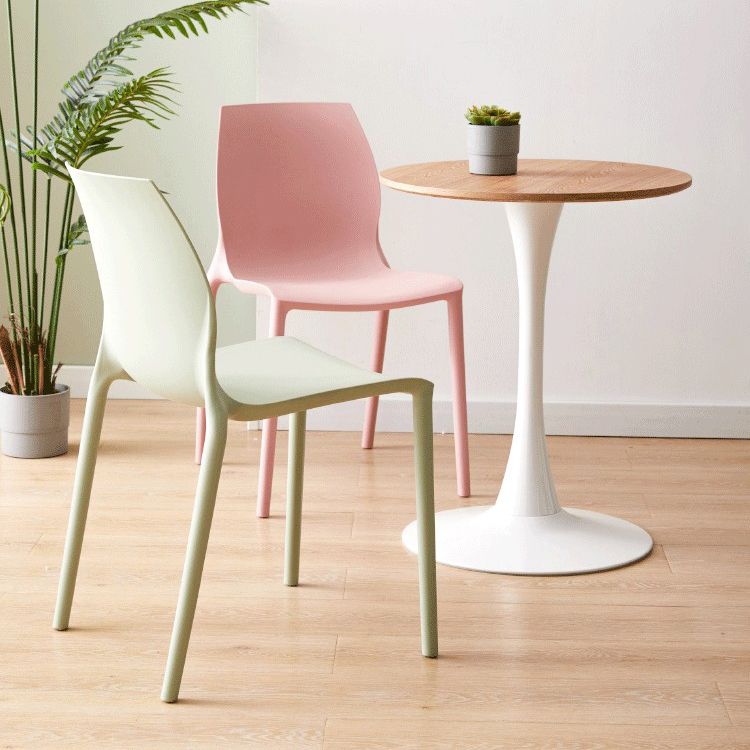 Contemporary Plastic  Dining Side Chair Stackable Side Chair Set for Dining Room