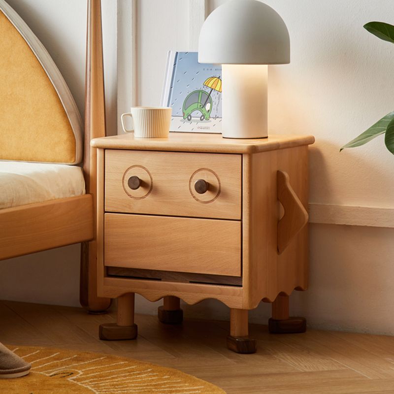 Modern No Theme Cabinet Included Solid Wood Kids Bedside Table