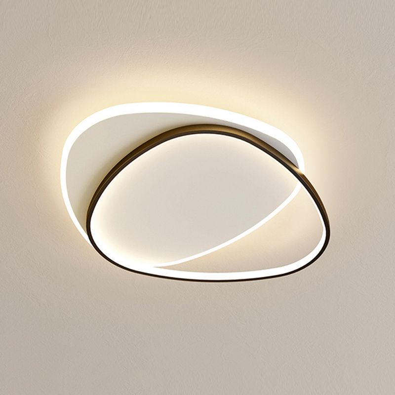 Metal Geometric Flush Mount Lighting Modern 2-Light Ceiling Lighting