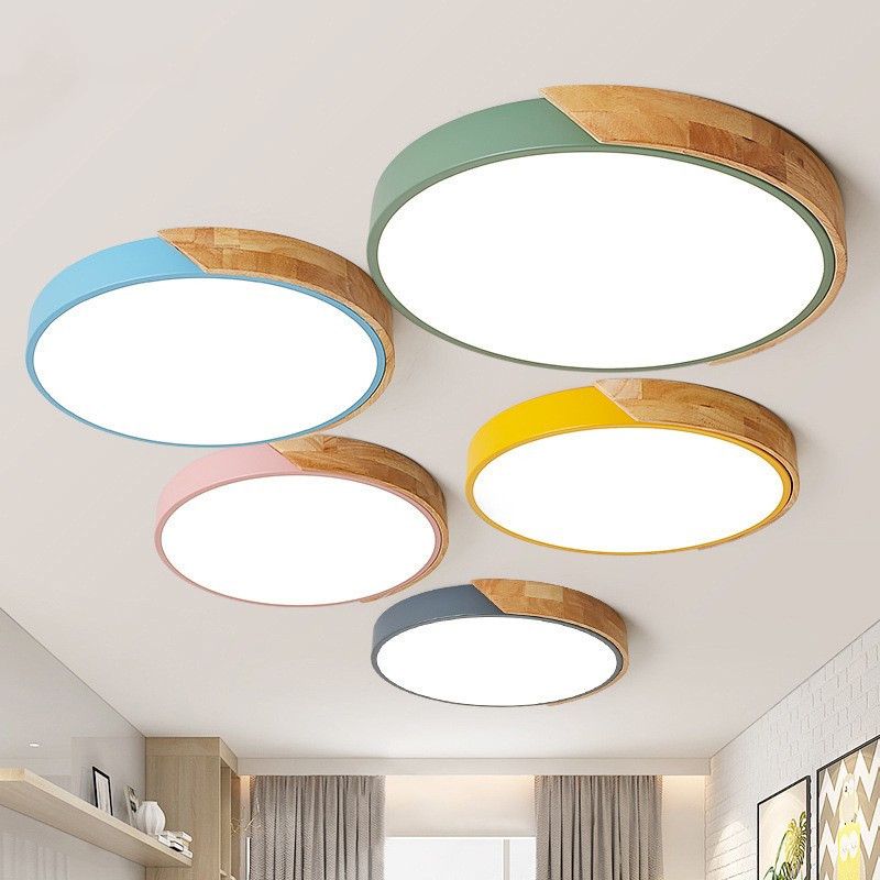 Round Shade 1-Light Flush Mount Moderne Einfache Art Flush Mount Deckenleuchten