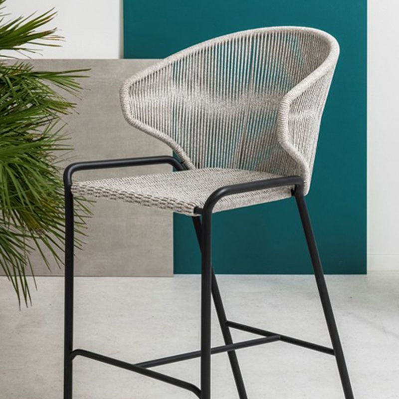 Contemporary with Cushion Dining Chairs Metal Patio Dining Side Chair