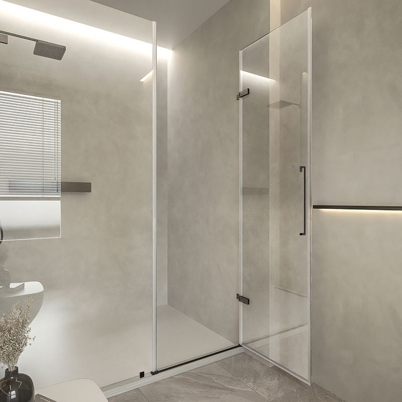 Frameless Hinged Shower Bath Door Transparent Glass Shower Screen