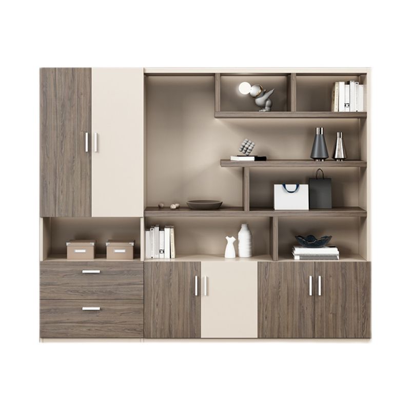 Engineered Wood File Cabinet Contemporary Vertical Cabinet with Storage