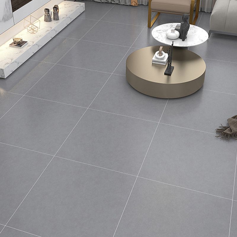 Modern Style Waterproof Floor Tile Pure Color Straight Edge Square Floor Tile