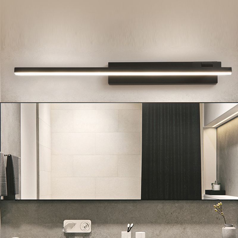 Modern Metal Wall Sconce Linear Shape Vanity Lamp with Acrylic Shade