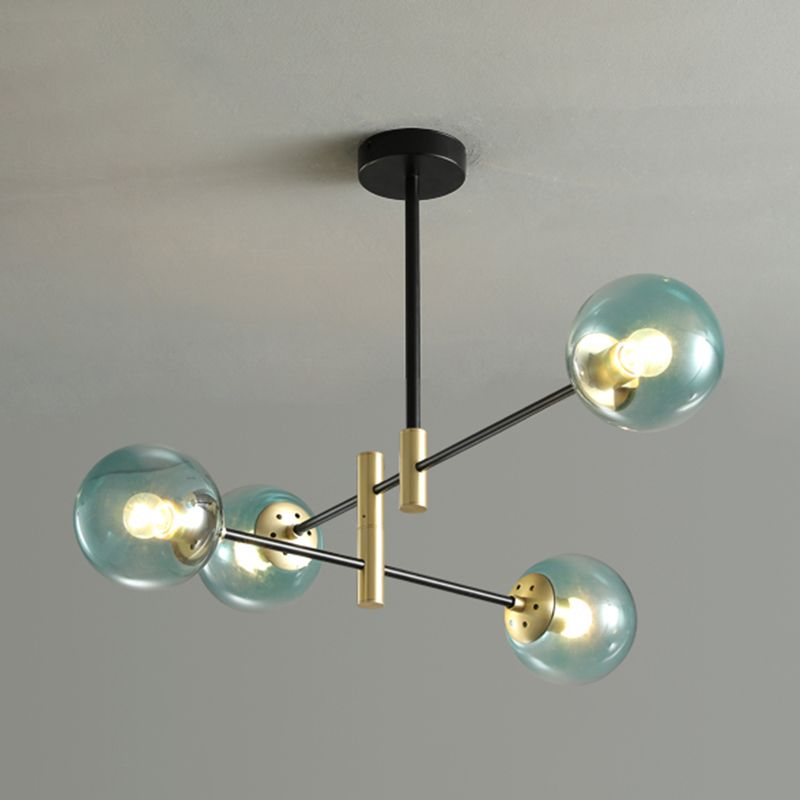 Contemporary Spherical Shape Pendant Chandeliers Glass Chandelier Lights