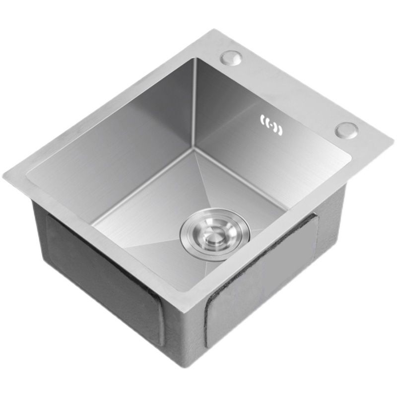 Modern Style Kitchen Sink Stainless Steel Dirt Resistant 1 Holes Drop-In Kitchen Sink