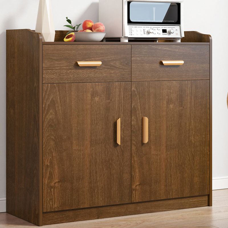 Contemporary Style Buffet Sideboard Wood Sideboard with Cabinets and Drawer