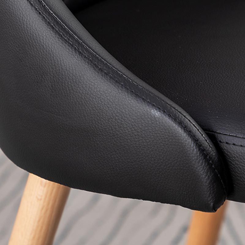 Modern PU Leather Dining Chairs Parsons Chair in Matte Finish for Indoor