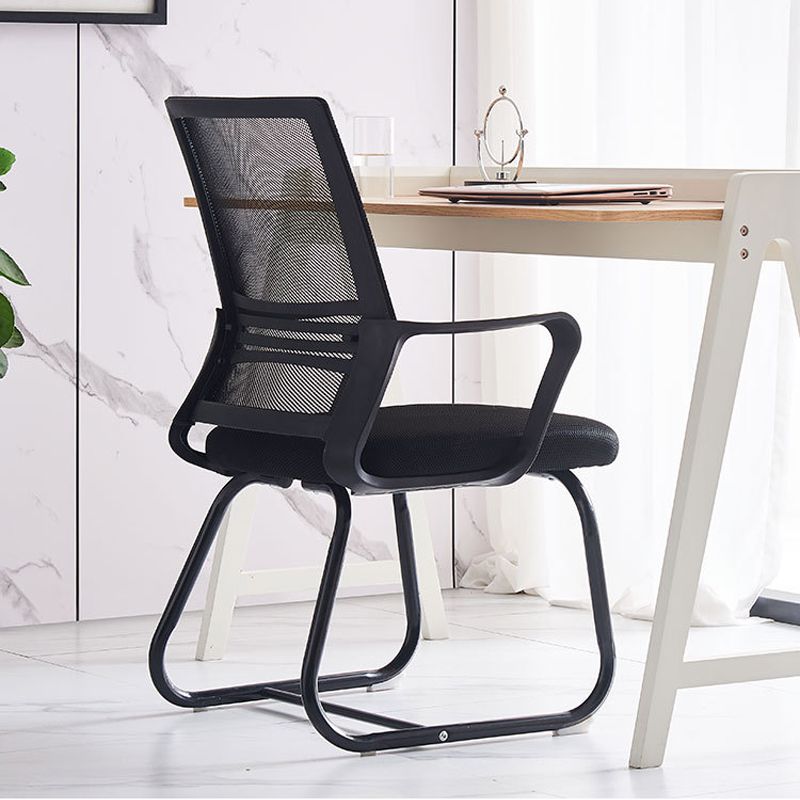 Modern Office Chair Fixed Arms No Distressing Desk Chair with Breathable Back