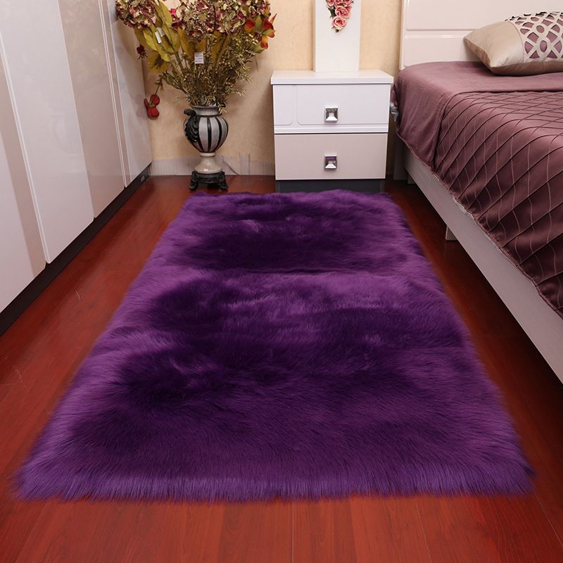 Multi Color Simple Rug Acrylic Solid Color Indoor Rug Non-Slip Backing Pet Friendly Easy Care Area Carpet for Bedroom