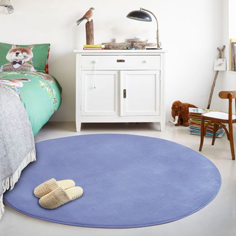 Tapis calmant multicolore Mélange de coton Mélange de couleur unie de couleur massive Tapis antidérapant pour animaux de compagnie Fénit-intérieur pour chambre à coucher